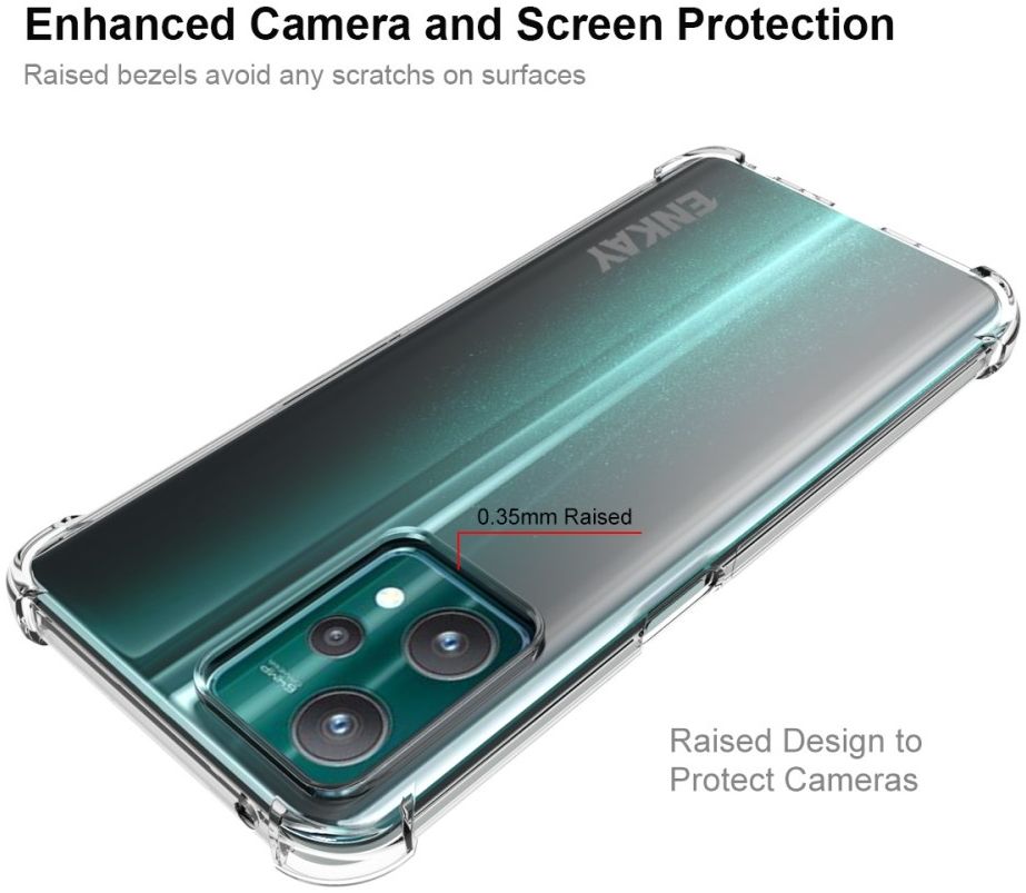 ENKAY Realme 9 Pro Hoesje Schokbestendig TPU Back Cover Transparant afbeelding 3