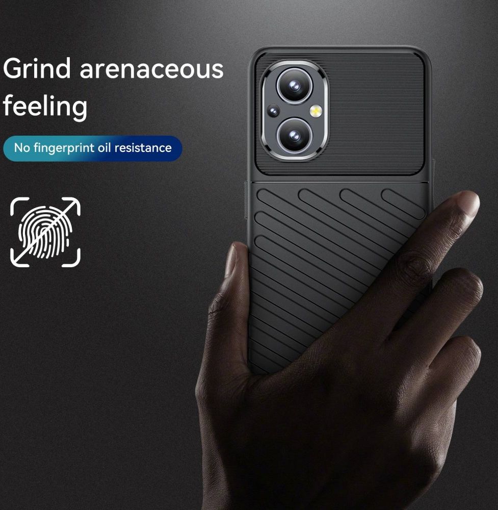 Oppo Reno 8 Lite Hoesje TPU Thunder Design Back Cover Zwart afbeelding 6