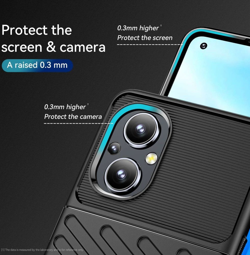 Oppo Reno 8 Lite Hoesje TPU Thunder Design Back Cover Zwart afbeelding 3