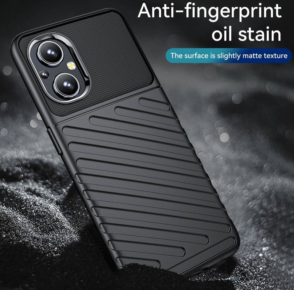 Oppo Reno 8 Lite Hoesje TPU Thunder Design Back Cover Zwart afbeelding 7