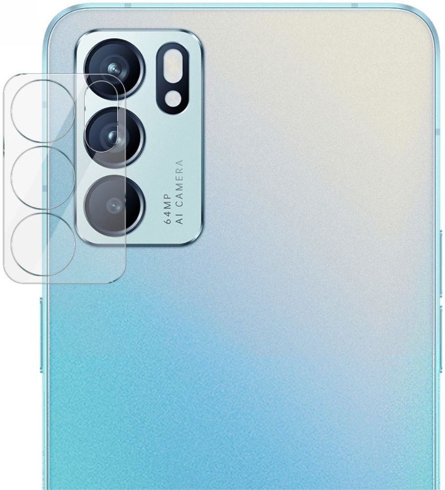 Imak Oppo Reno 6 5G Camera Lens Protector + Lens Cap Clear afbeelding 2