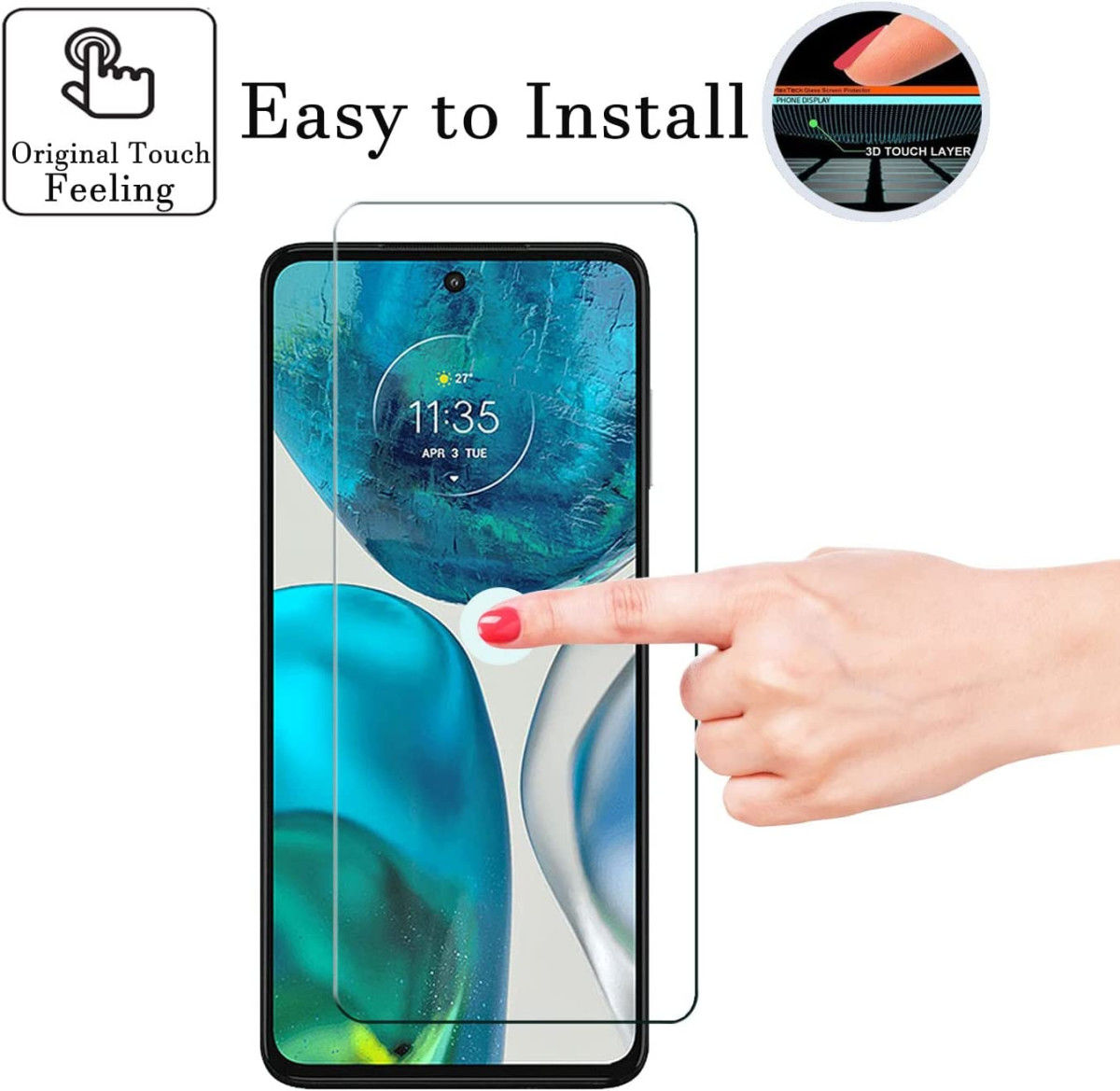 Motorola Moto G52 Screen Protector Ultra Clear PET Display Folie afbeelding 2