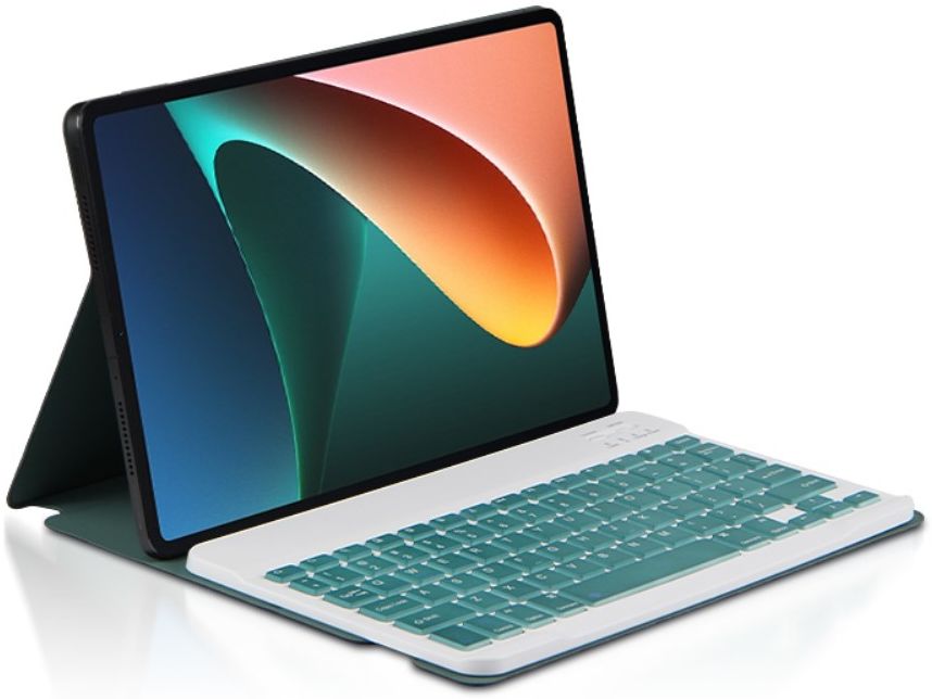 Xiaomi Pad 5 Hoes met Magnetisch Bluetooth Toetsenbord Book Case Groen afbeelding 7