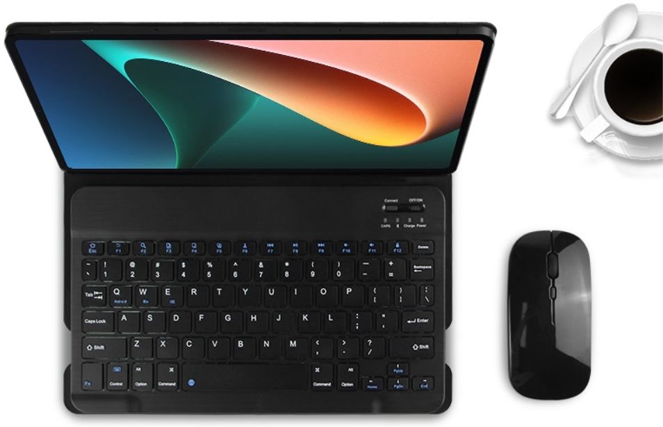 Xiaomi Pad 5 Hoes met Magnetisch Bluetooth Toetsenbord Book Case Zwart afbeelding 4