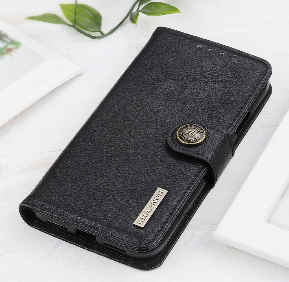 KHAZNEH Nokia C2-2E Hoesje Portemonnee Book Case Kunstleer Zwart afbeelding 3