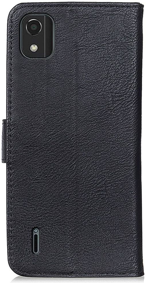 KHAZNEH Nokia C2-2E Hoesje Portemonnee Book Case Kunstleer Zwart afbeelding 9