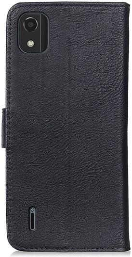 KHAZNEH Nokia C2-2E Hoesje Portemonnee Book Case Kunstleer Zwart afbeelding 9