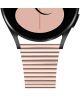 Universeel Smartwatch 22MM Bandje Metaal met Dubbele Gesp Roze Goud