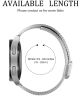 Universeel Smartwatch 22MM Bandje Metaal met Dubbele Gesp Zilver