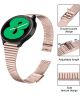 Universeel Smartwatch 20MM Bandje Metaal met Dubbele Gesp Roze Goud