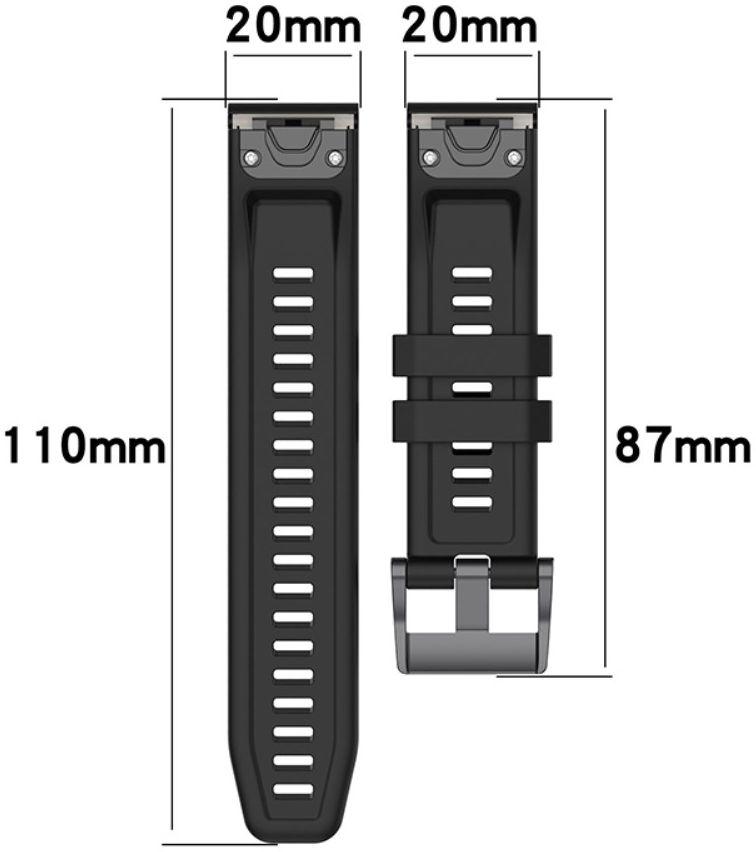 Universeel Garmin QuickFit 20MM Bandje Siliconen Gespsluiting Roze afbeelding 6