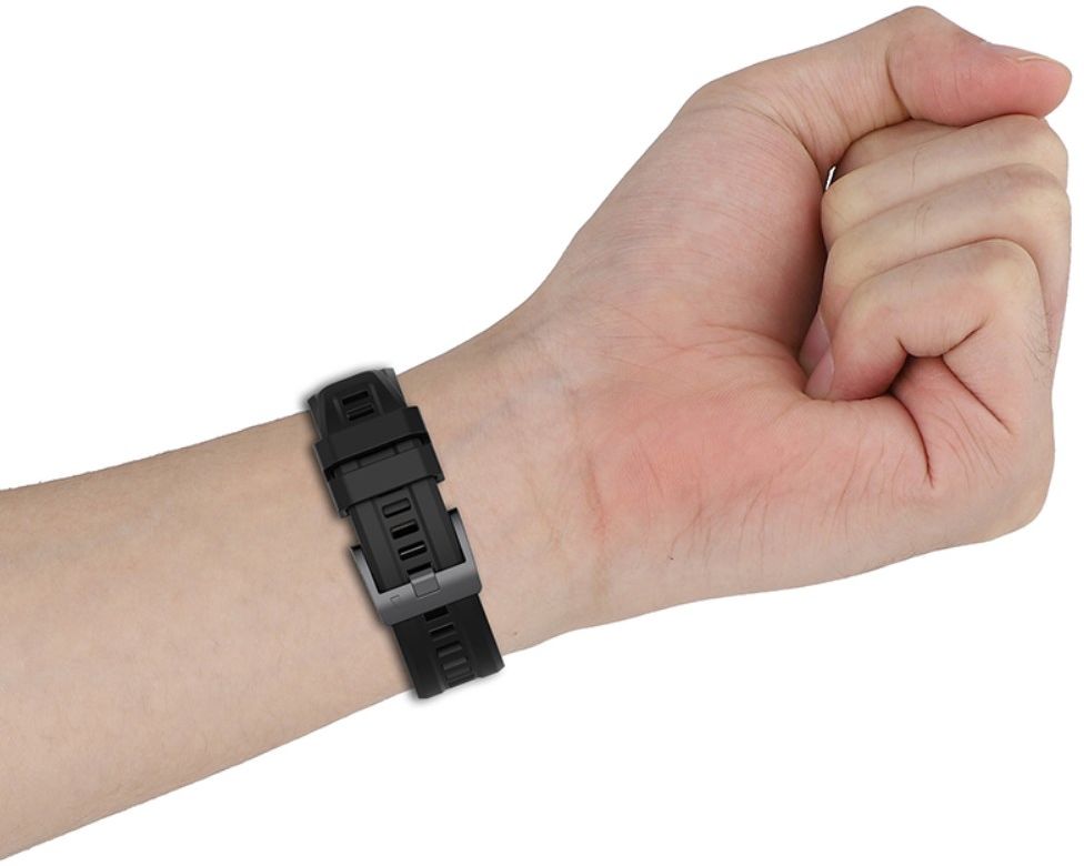 Universeel Garmin QuickFit 22MM Bandje Siliconen Gespsluiting Zwart afbeelding 10
