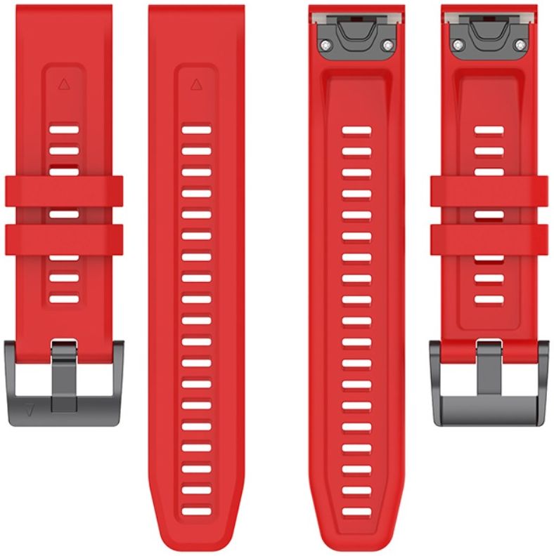 Universeel Garmin QuickFit 22MM Bandje Siliconen Gespsluiting Rood afbeelding 3
