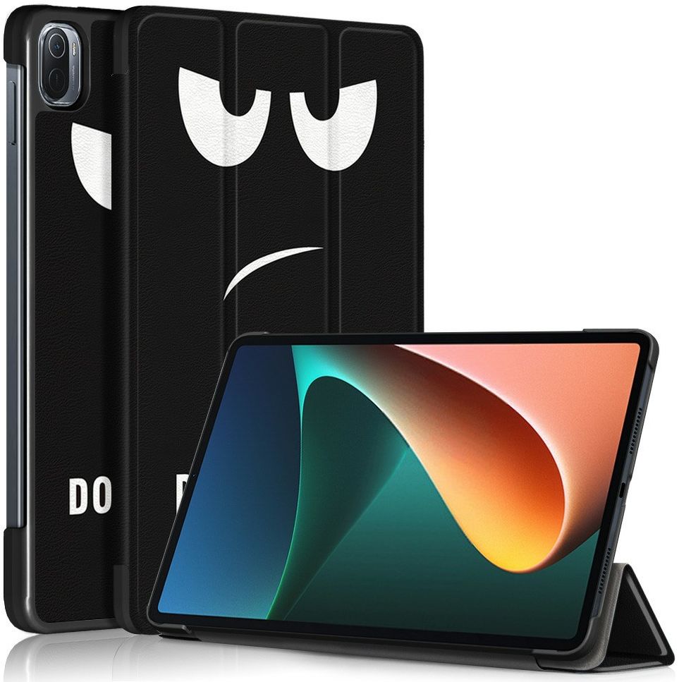Xiaomi Pad 5 Hoes Tri-Fold Book Case met Angry Look Print afbeelding 1