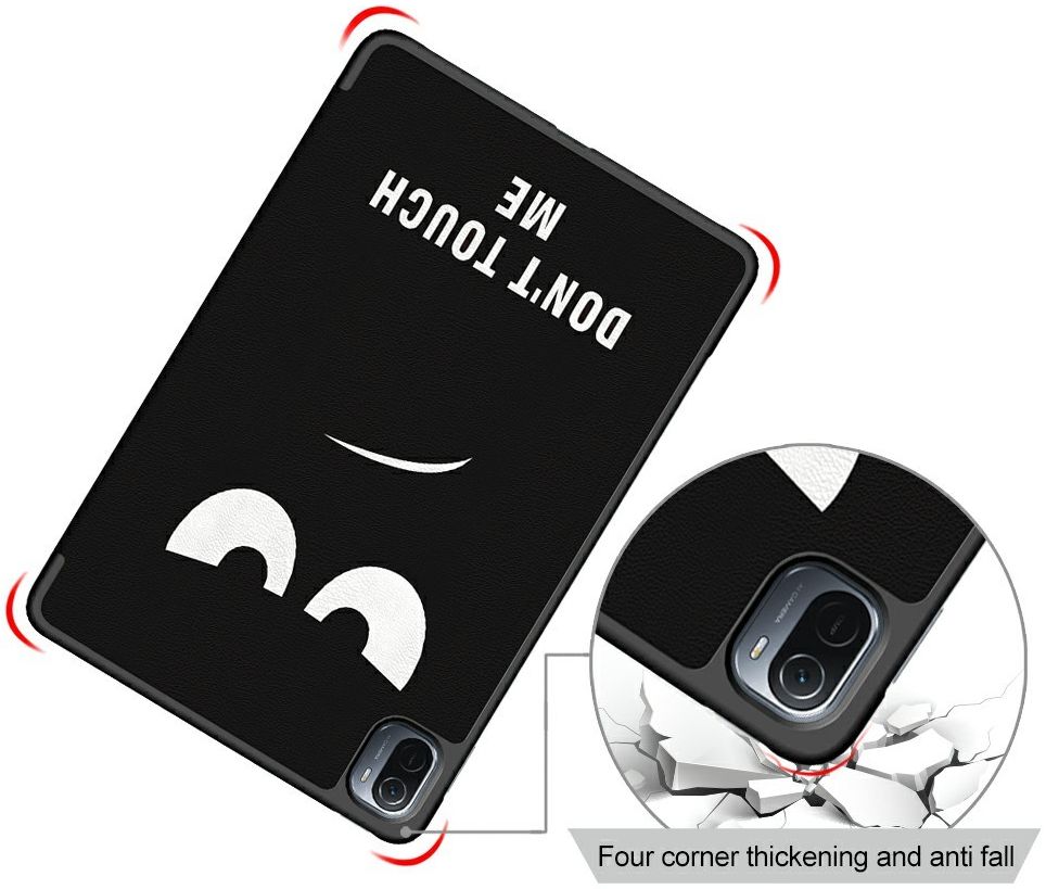 Xiaomi Pad 5 Hoes Tri-Fold Book Case met Angry Look Print afbeelding 3