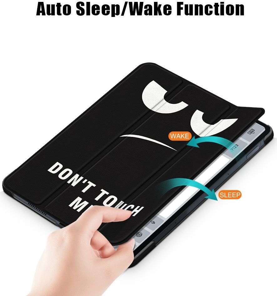 Xiaomi Pad 5 Hoes Tri-Fold Book Case met Angry Look Print afbeelding 4