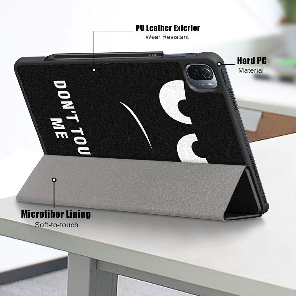 Xiaomi Pad 5 Hoes Tri-Fold Book Case met Angry Look Print afbeelding 9