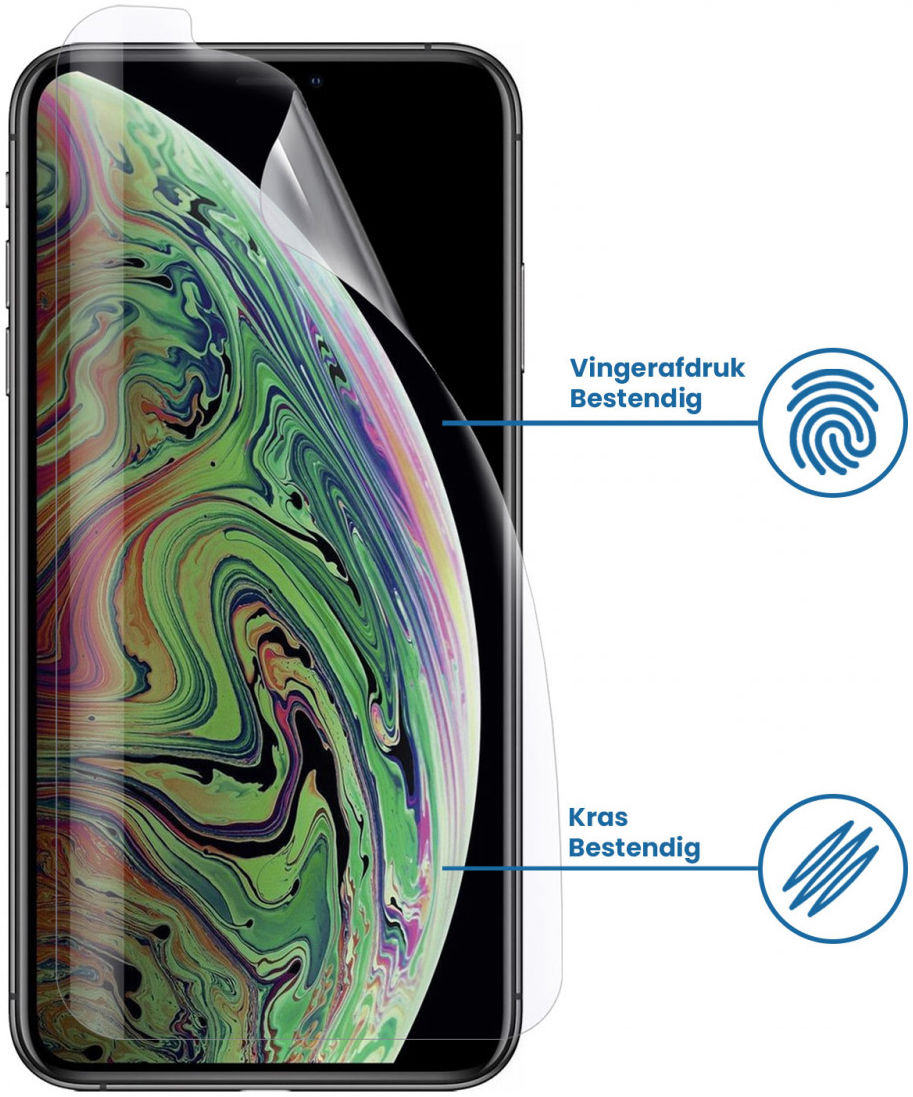 Apple iPhone XS Max Display Folie Case Friendly Screenprotector afbeelding 2