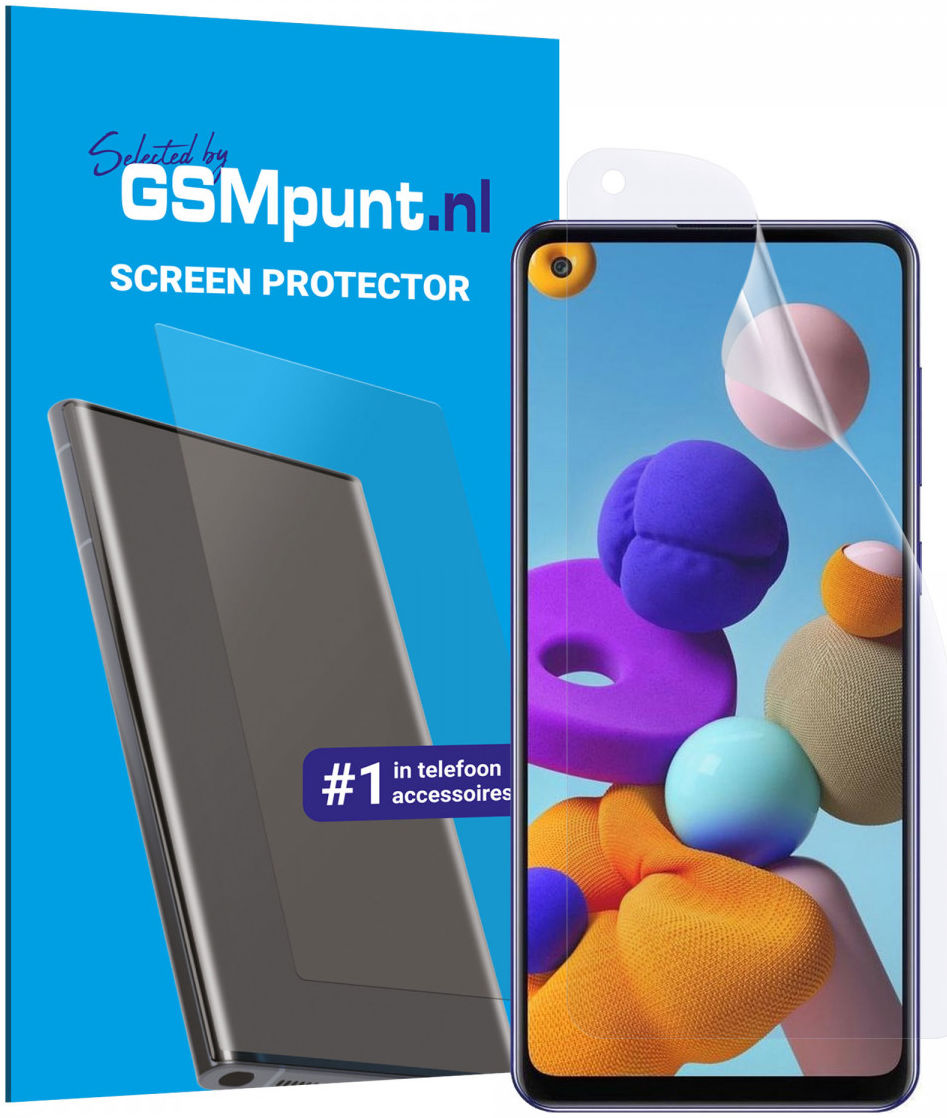 Samsung Galaxy A21s Display Folie Case Friendly Screenprotector afbeelding 1