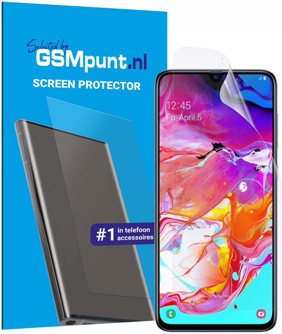Samsung Galaxy A70 Display Folie Case Friendly Screenprotector afbeelding 1