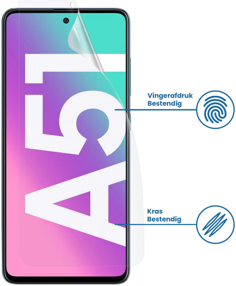 Samsung Galaxy A51 Display Folie Case Friendly Screenprotector afbeelding 2