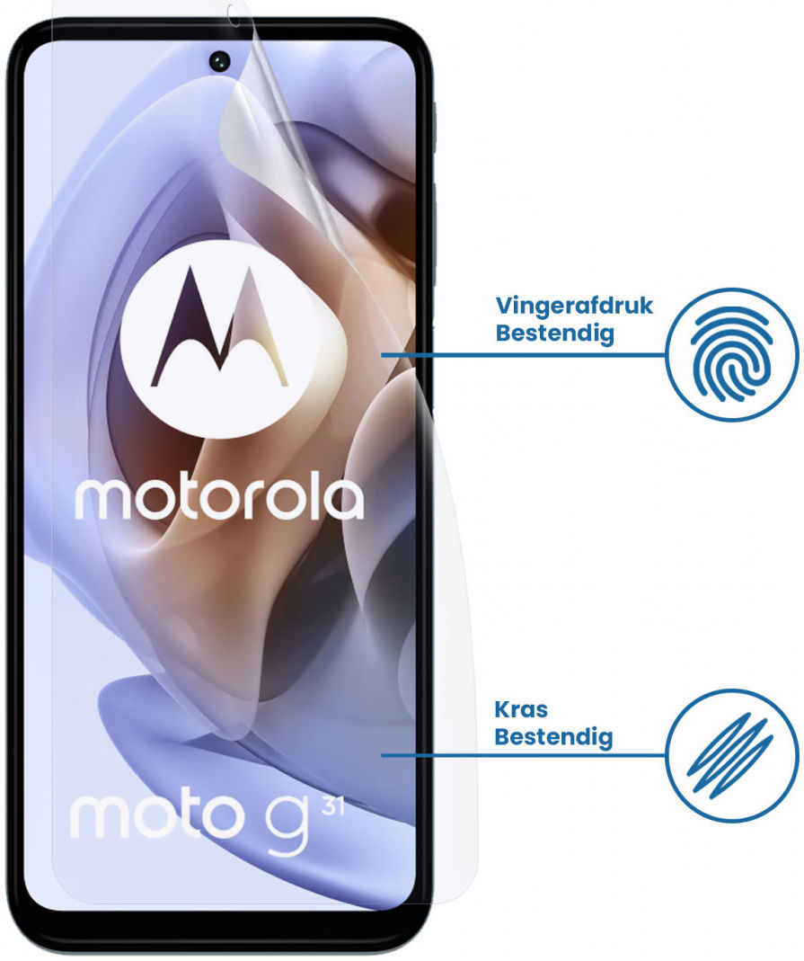 Motorola Moto G31/G41 Display Folie Case Friendly Screenprotector afbeelding 2