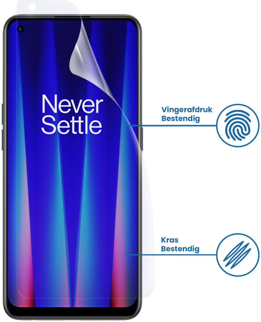 OnePlus Nord CE 2 Display Folie Case Friendly Screenprotector afbeelding 2