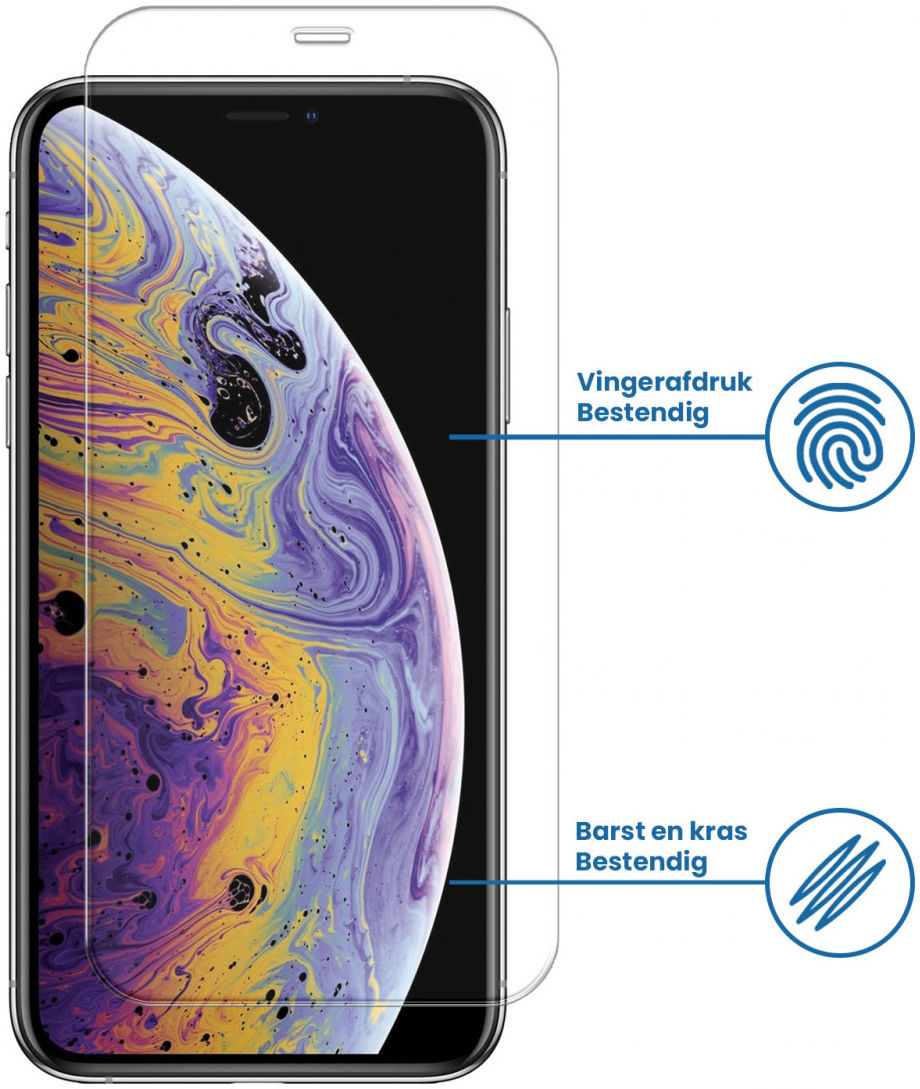 Apple iPhone X / XS Tempered Glass Case Friendly Screenprotector afbeelding 2