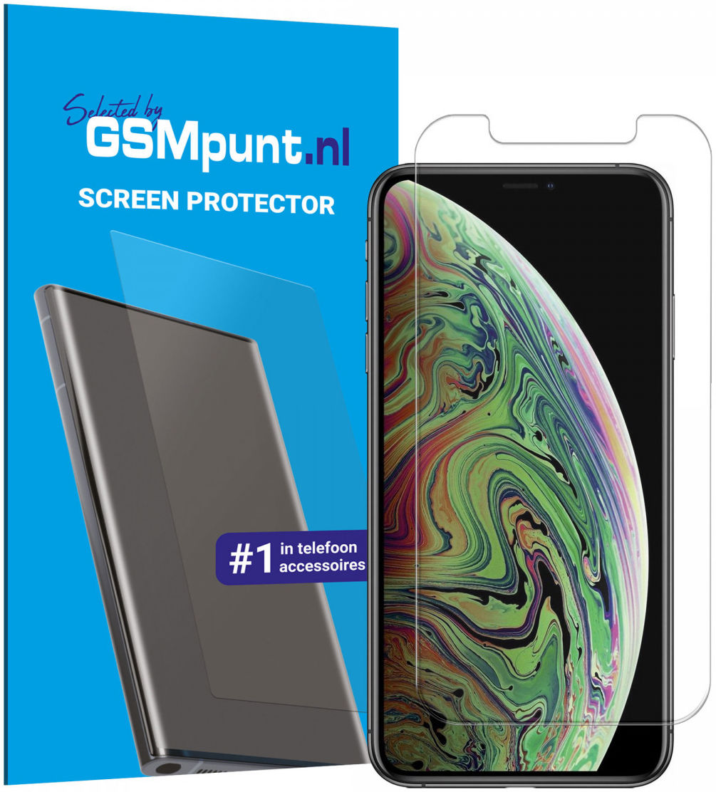 Apple iPhone XS Max Tempered Glass Case Friendly Screenprotector afbeelding 1