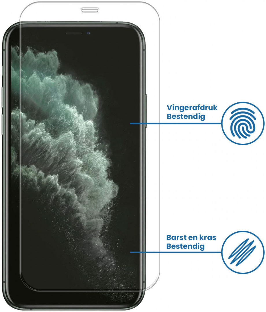 Apple iPhone 11 Pro Tempered Glass Case Friendly Screenprotector afbeelding 2