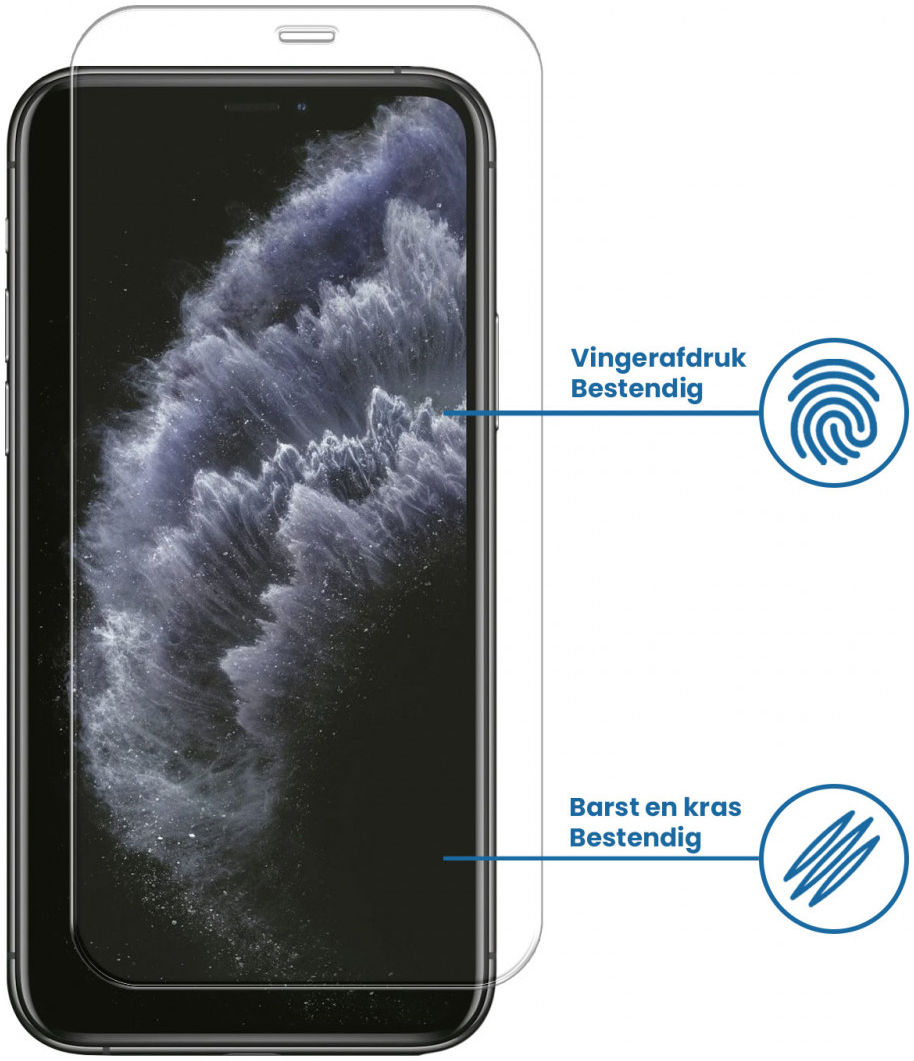 iPhone 11 Pro Max Tempered Glass Case Friendly Screenprotector afbeelding 2