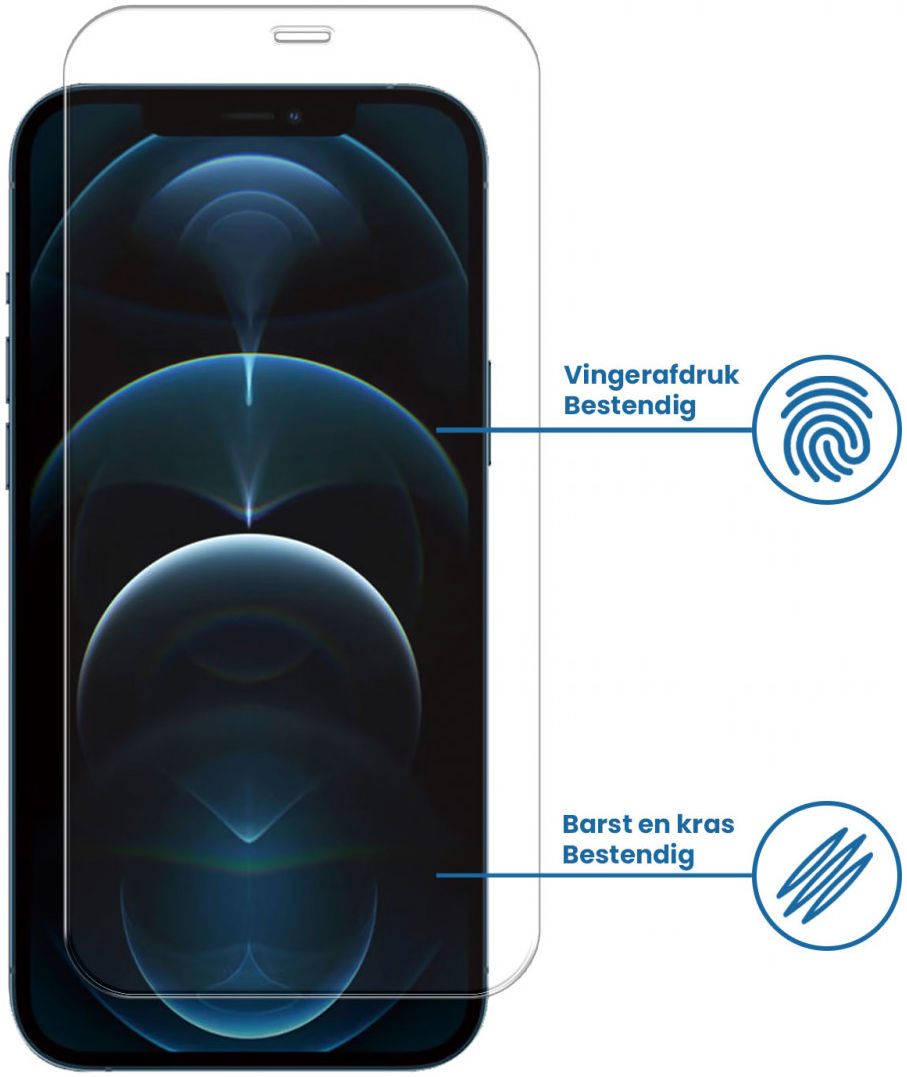 iPhone 12 Pro Max Tempered Glass Case Friendly Screenprotector afbeelding 2