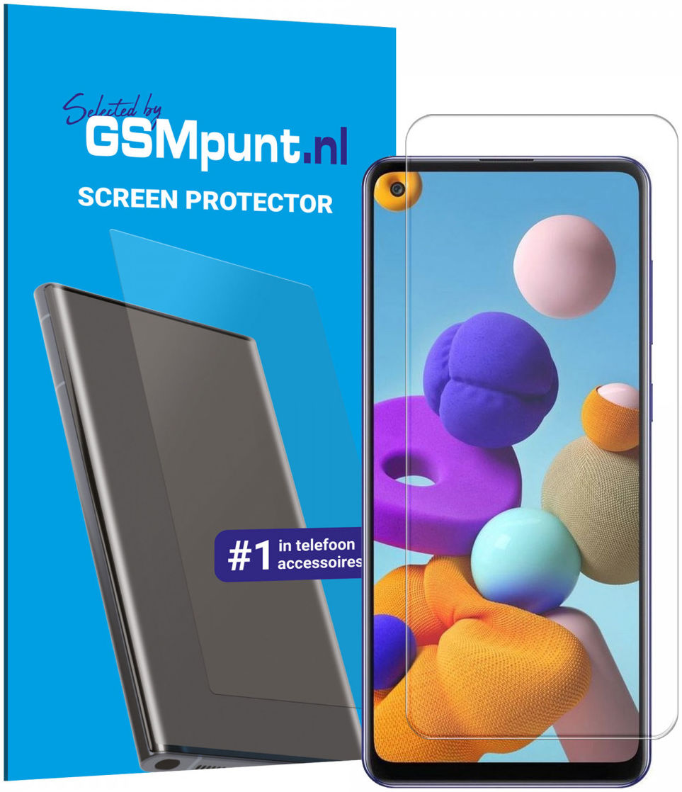Samsung Galaxy A21s Tempered Glass Case Friendly Screenprotector afbeelding 1