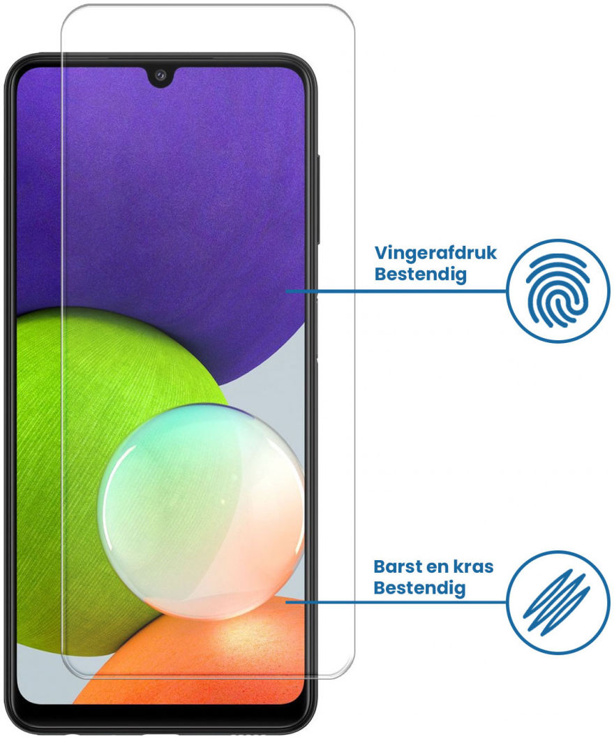Samsung Galaxy A22 4G / M22 Tempered Glass Screenprotector afbeelding 2