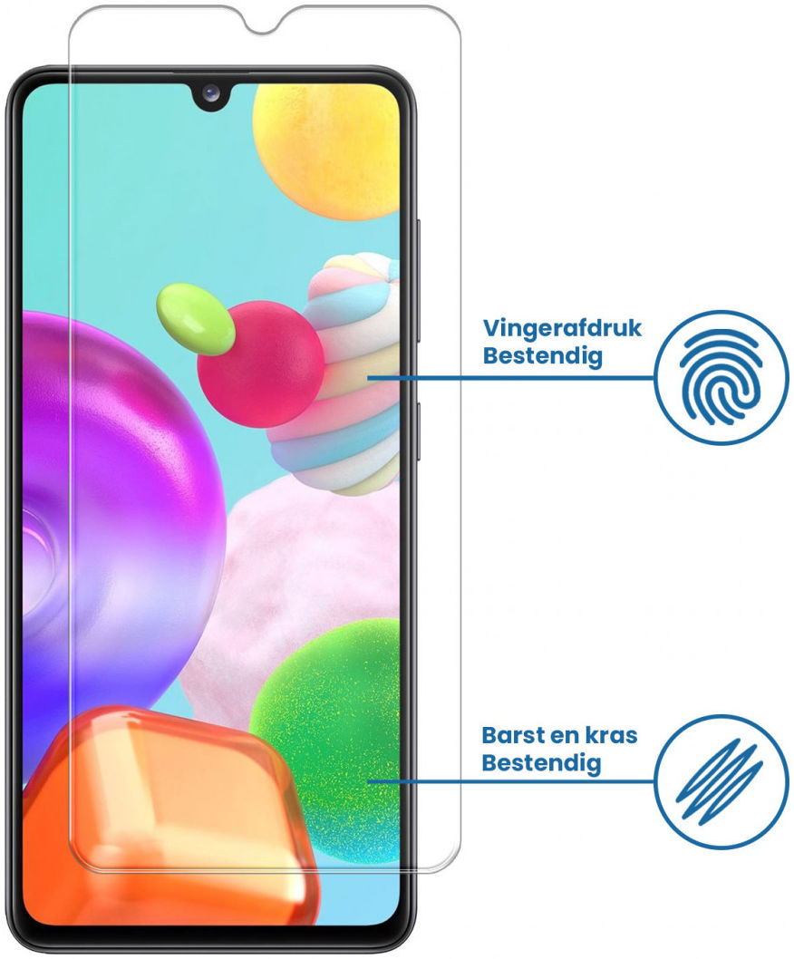 Samsung Galaxy A41 Tempered Glass Case Friendly Screenprotector afbeelding 2