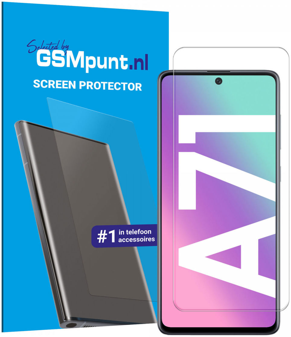Samsung Galaxy A71 Tempered Glass Case Friendly Screenprotector afbeelding 1