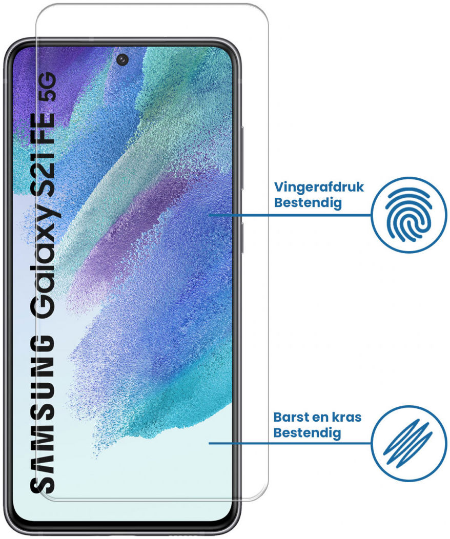Samsung Galaxy S21 FE Tempered Glass Screenprotector afbeelding 2