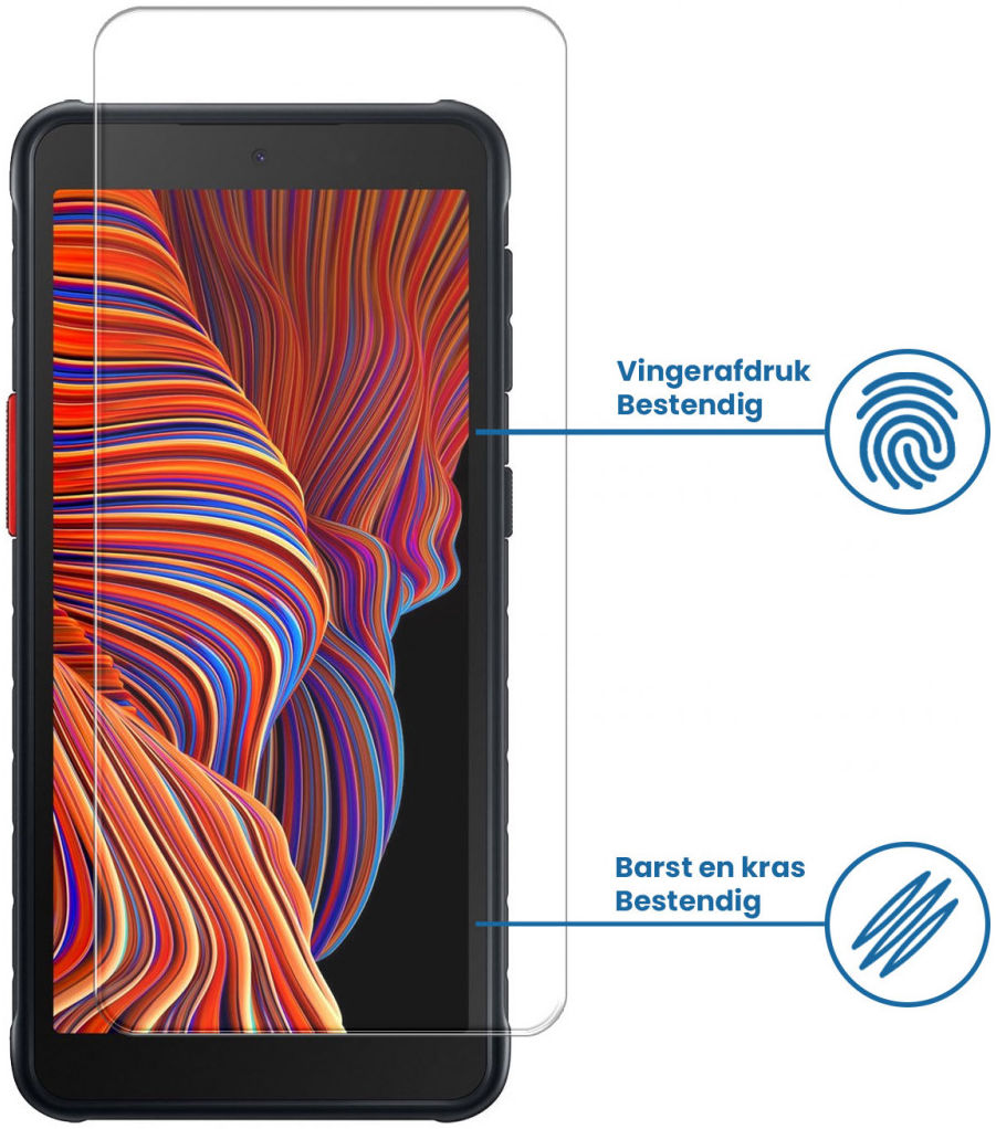 Samsung Galaxy Xcover 5 Tempered Glass Screenprotector afbeelding 2