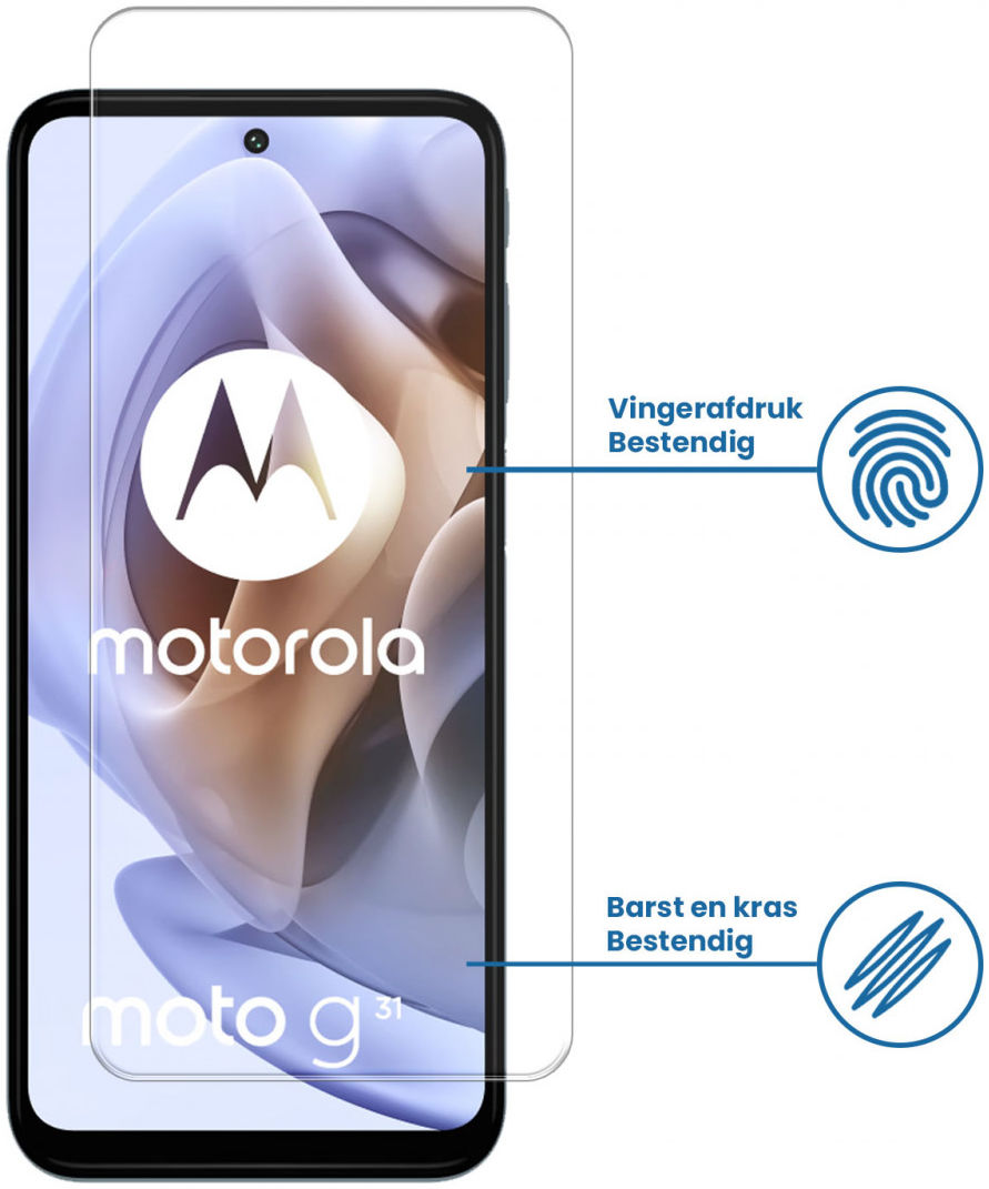 Motorola Moto G31/G41 Tempered Glass Case Friendly Screenprotector afbeelding 2