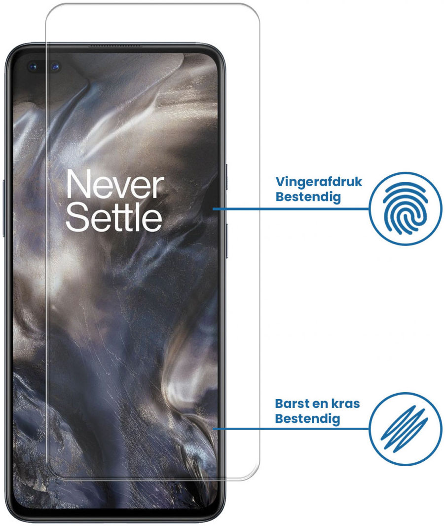 OnePlus Nord Tempered Glass Case Friendly Screenprotector afbeelding 2