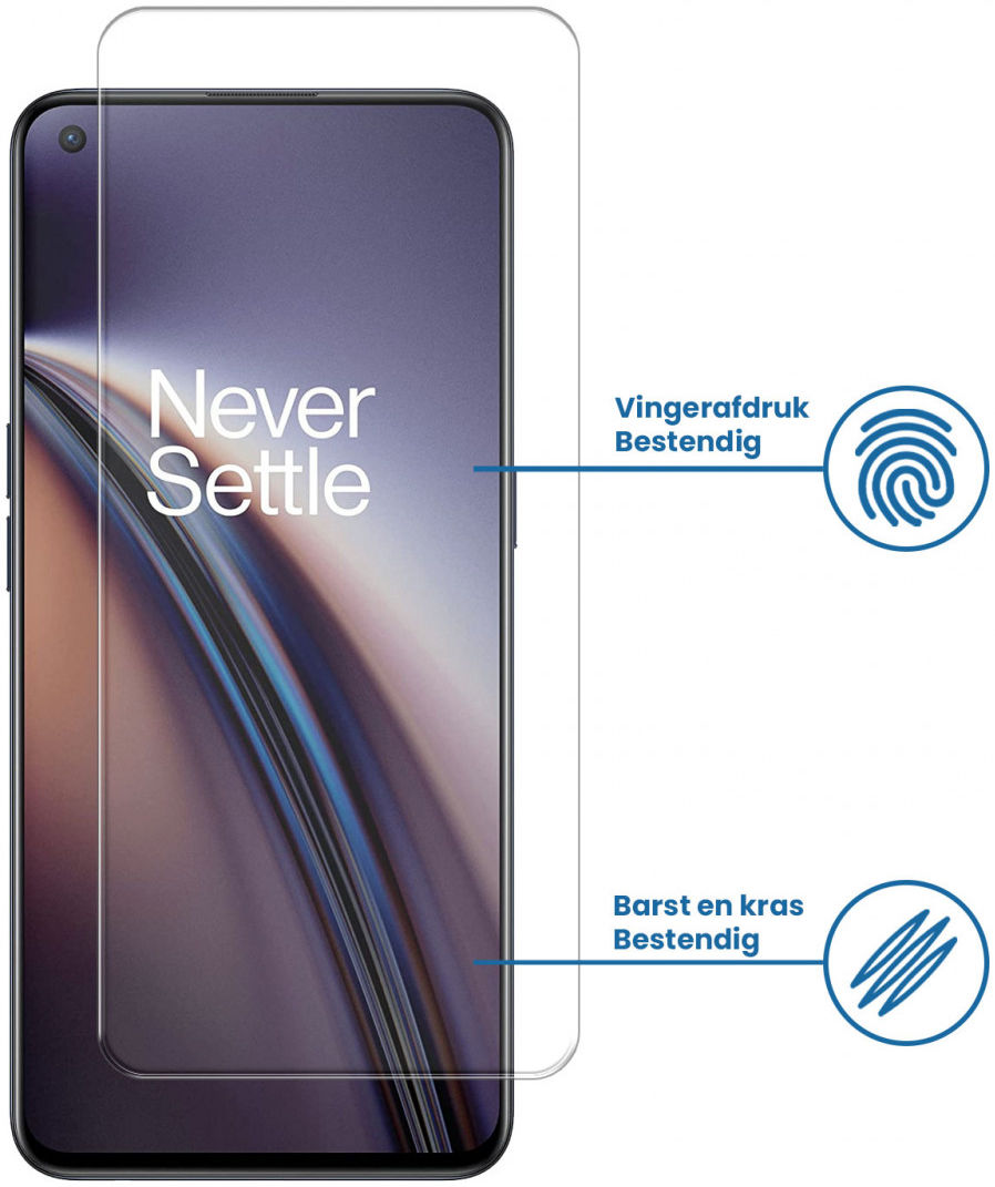 OnePlus Nord CE Tempered Glass Case Friendly Screenprotector afbeelding 2