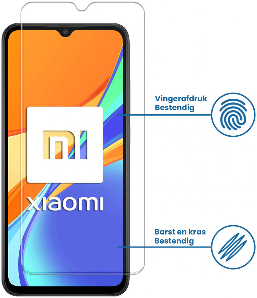Xiaomi Redmi 9C Tempered Glass Case Friendly Screenprotector afbeelding 2