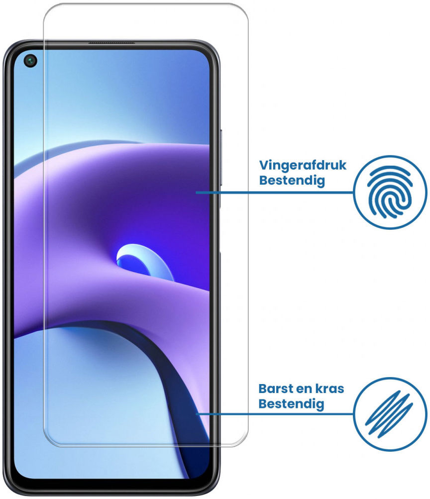 Xiaomi Redmi 9T Tempered Glass Case Friendly Screenprotector afbeelding 2