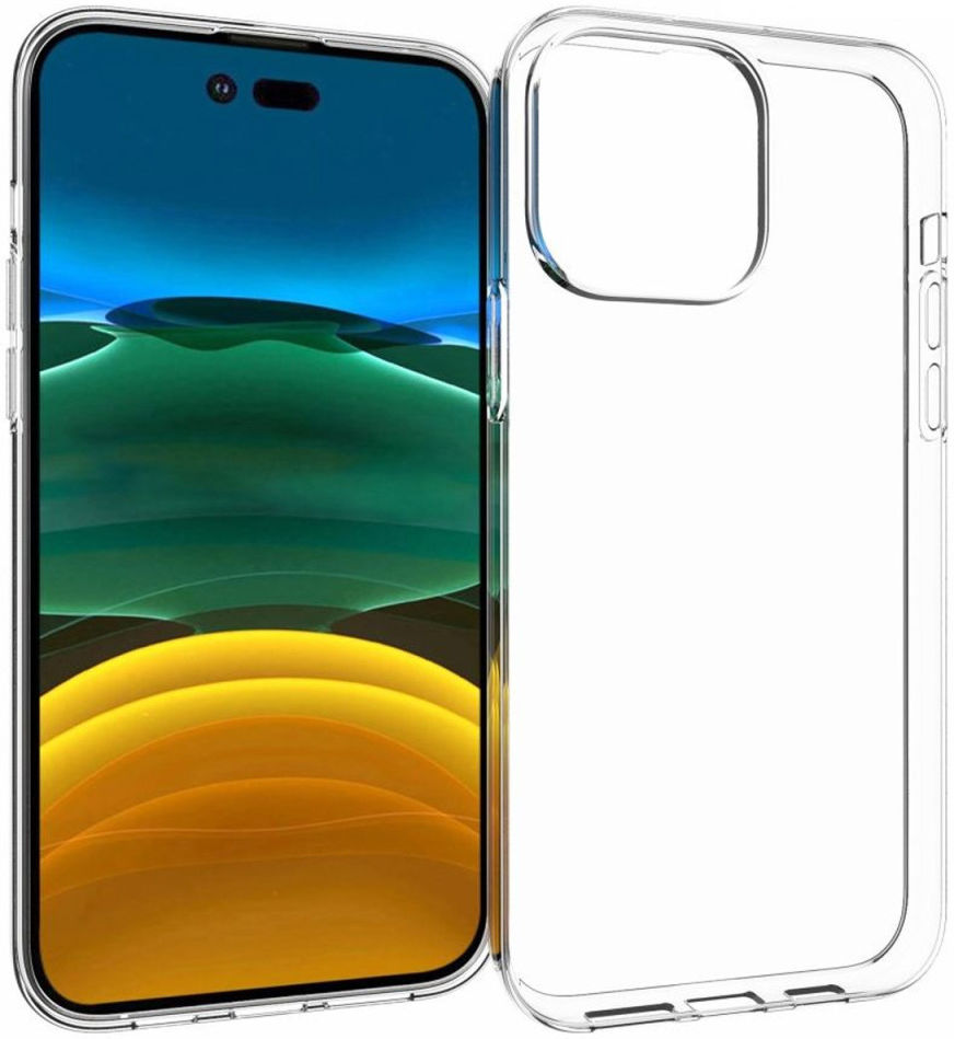 Apple iPhone 14 Pro Max Hoesje Dun TPU Back Cover Transparant afbeelding 3