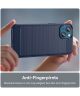 Apple iPhone 14 Hoesje Geborsteld TPU Flexibele Back Cover Blauw