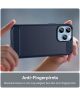 Apple iPhone 14 Pro Hoesje Geborsteld TPU Flexibele Back Cover Blauw