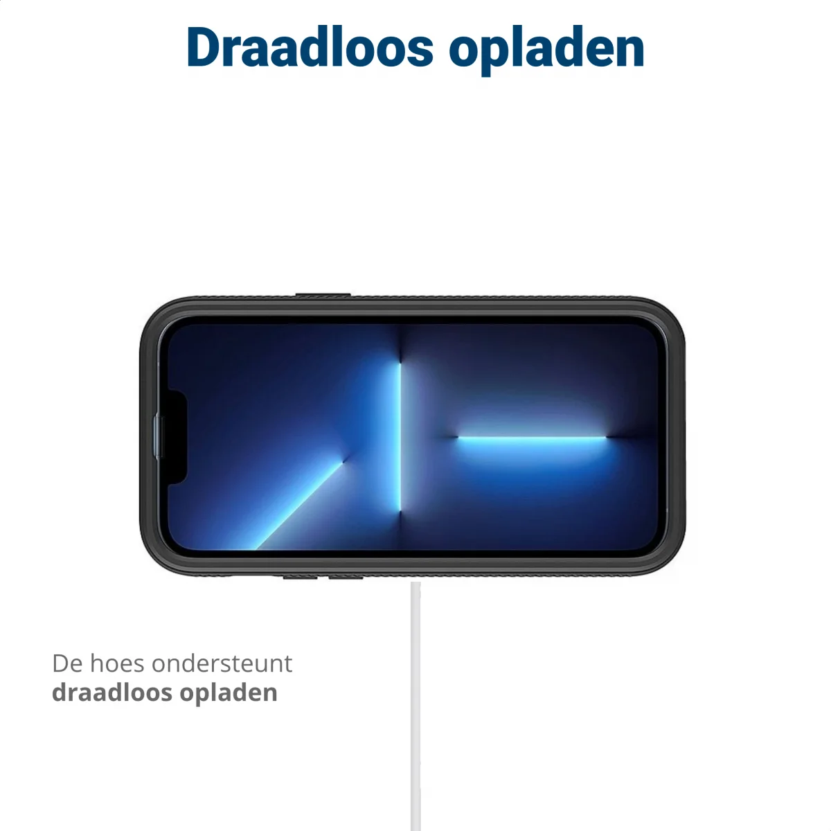 Apple iPhone 14 Hoesje Full Protect 360° Cover Hybride Blauw afbeelding 6