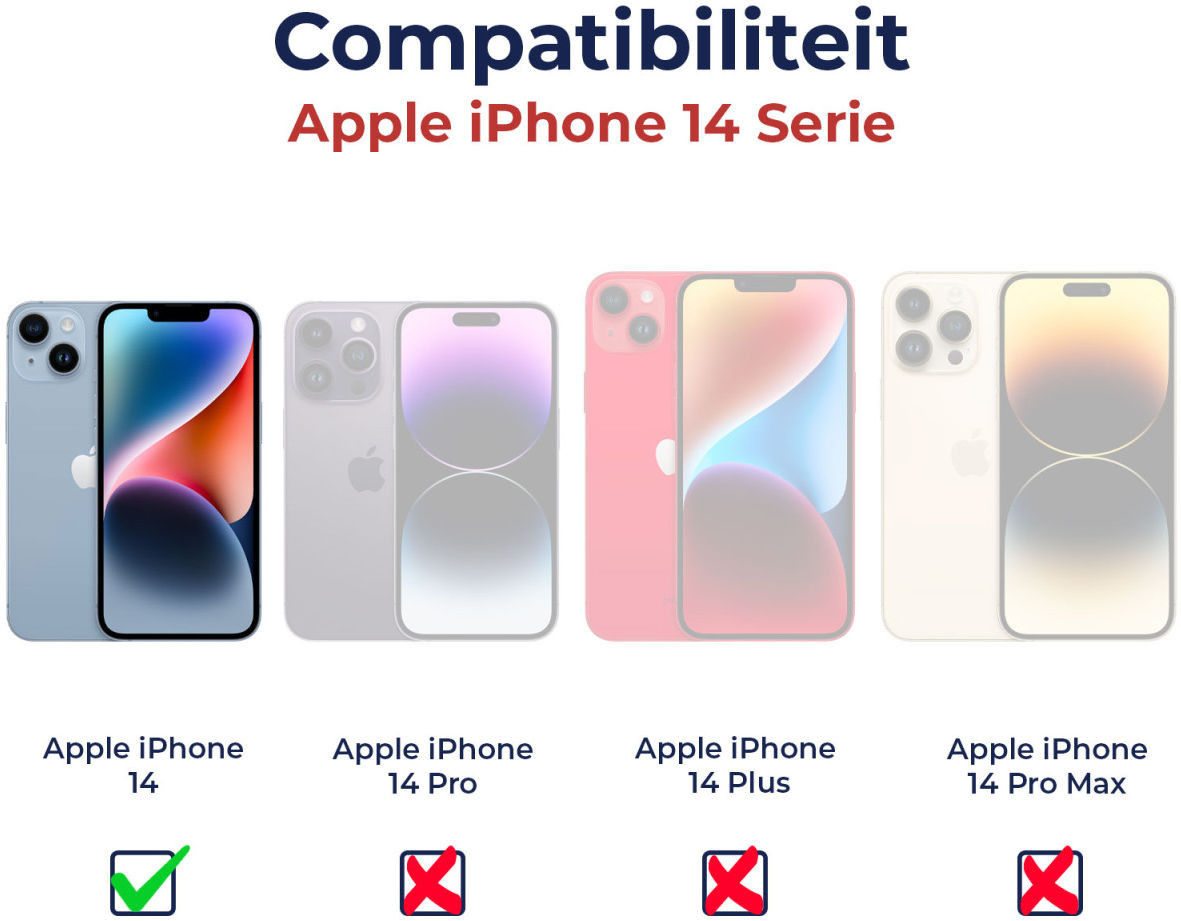 Apple iPhone 14 Hoesje Full Protect 360° Cover Hybride Blauw afbeelding 9