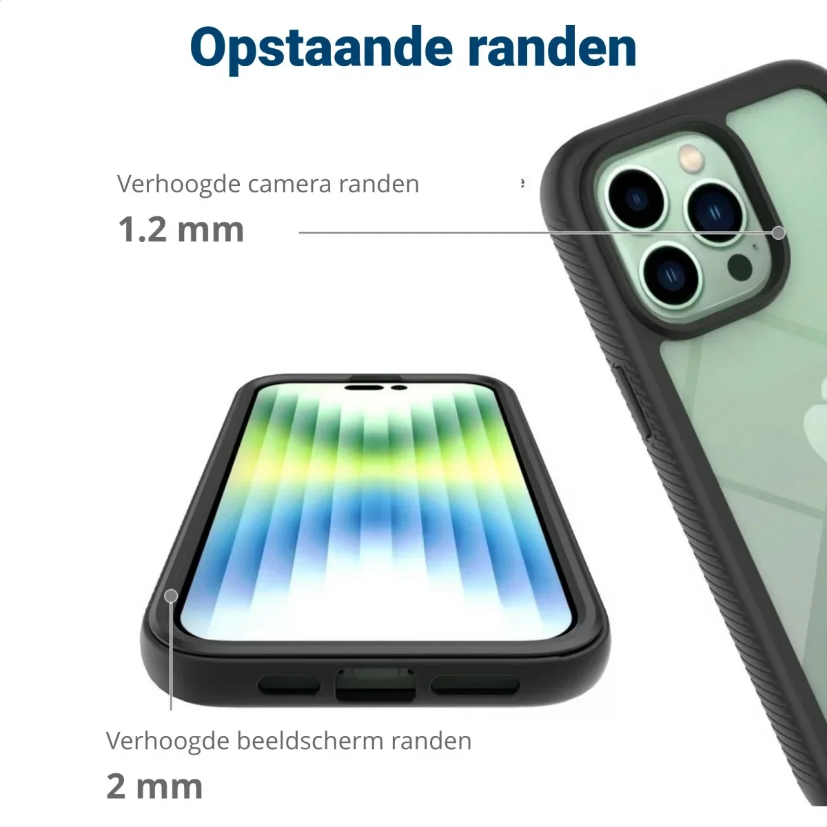 Apple iPhone 14 Pro Hoesje Full Protect 360° Cover Hybride Zwart afbeelding 4