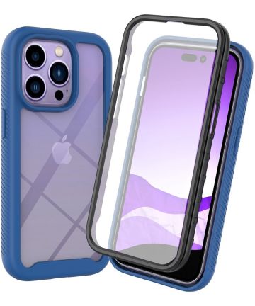 Apple iPhone 14 Pro Hoesje Full Protect 360° Cover Hybride Blauw Hoesjes